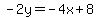 -2y=-4x%2B8