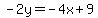-2y=-4x%2B9