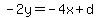 -2y=-4x%2Bd