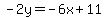 -2y=-6x%2B11