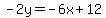 -2y=-6x%2B12