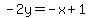 -2y=-x%2B1