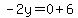 -2y=0%2B6