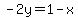 -2y=1-x