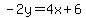 -2y=4x%2B6