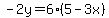 -2y=6%285-3x%29
