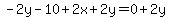-2y-10%2B2x%2B2y=0%2B2y