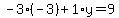 -3%28-3%29%2B1%2Ay=9