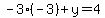 -3%28-3%29%2By=4
