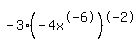 -3%28-4x%5E-6%29%5E-2