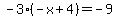 -3%28-x%2B4%29=-9