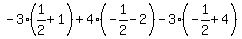-3%281%2F2%2B1%29%2B4%28-1%2F2-2%29-3%28-1%2F2%2B4%29