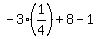 -3%281%2F4%29%2B8-1