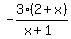-3%282%2Bx%29%2F%28x%2B1%29