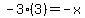 -3%283%29+=+-x