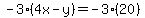 -3%284x-y%29=-3%2820%29