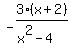 -3%28x%2B2%29%2F%28x%5E2-4%29