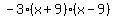 -3%28x%2B9%29%28x-9%29