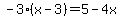 -3%28x-3%29=5-4x