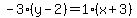 -3%28y-2%29=1%28x%2B3%29