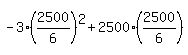 -3%2A%282500%2F6%29%5E2+%2B+2500%2A%282500%2F6%29
