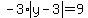 -3%2Aabs%28y-3%29=9