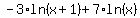 -3%2Aln%28x%2B1%29+%2B+7%2Aln%28x%29