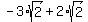 -3%2Asqrt%282%29+%2B+2%2Asqrt%282%29