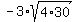 -3%2Asqrt%284%2A30%29