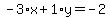 -3%2Ax%2B1%2Ay=-2