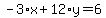 -3%2Ax%2B12%2Ay=6