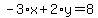 -3%2Ax%2B2%2Ay=8