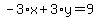 -3%2Ax%2B3%2Ay=9