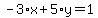 -3%2Ax%2B5%2Ay=1