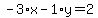 -3%2Ax-1%2Ay=2