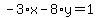 -3%2Ax-8%2Ay=1