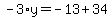-3%2Ay=-13%2B34