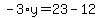 -3%2Ay=23-12