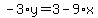 -3%2Ay=3-9%2Ax