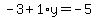 -3%2B1%2Ay=-5
