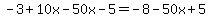 -3%2B10x-50x-5=-8-50x%2B5