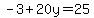 -3%2B20y=25