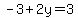 -3%2B2y=3