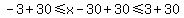 -3%2B30+%3C=x-30%2B30%3C=3+%2B+30