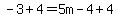 -3%2B4=5m-4%2B4