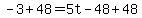 -3%2B48=5t-48%2B48