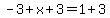 -3%2Bx%2B3=1%2B3