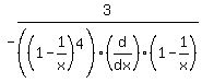 -3%2F%28%281-1%2Fx%29%5E4%29%28d%2Fdx%29%281-1%2Fx%29