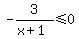 -3%2F%28x%2B1%29%3C=0