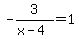 -3%2F%28x-4%29+=+1